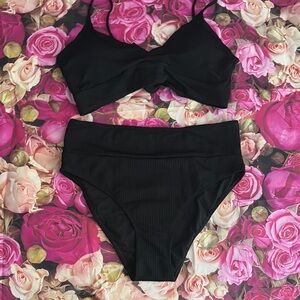 Black High-Waisted Bikini Set SHEIN Size 3XL